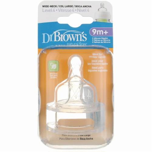 Dr. Brown's Options+ Wide-Neck Baby Bottle Nipple Level 4 (9m+ Fast Fl –  Traveling Tikes