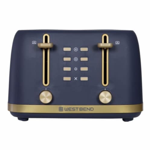 Westbend Timeless Toaster Sllate Blue - 4 Slice Perspective: front