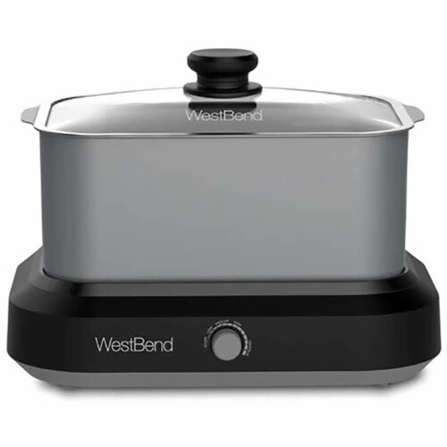 West Bend 87906 6 Qt. Oblong Slow Cooker with Tote Stainless, 1 Kroger