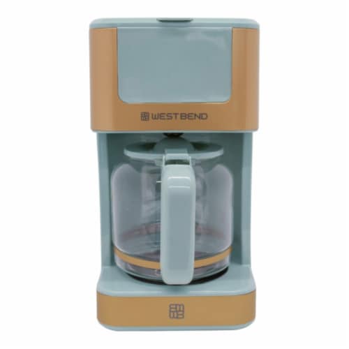  West Bend Drip Coffee Maker Brews Hot or Iced, Programmable  with Brew Strength Selector Auto Shut-Off and 6 Functions Permanent Mesh  Filter and Glass Carafe, 12-Cup, Metallic,Silver: Home & Kitchen