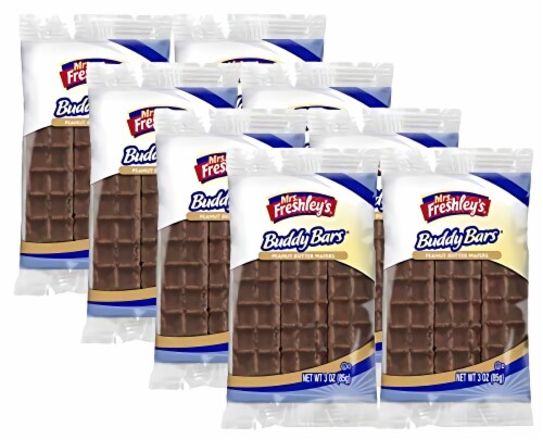 Mrs. Freshley's Buddy Bar Peanut Butter Wafers 3-pack | 8 Count (24 pieces) Perspective: front