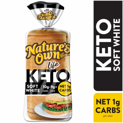 Nature's Own Life Net 1 Carb Keto White Bread Perspective: front