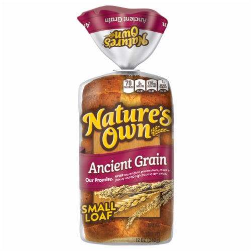 Nature's Own Ancient Grain, Small Loaf Size, Sliced Bread, 12 oz Loaf Perspective: front