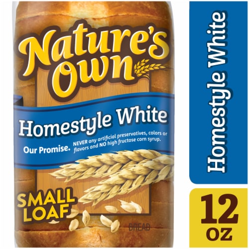 Nature's Own Homestyle White, Small Loaf Size, Sliced Homestyle White Bread, 12 oz Loaf Perspective: front