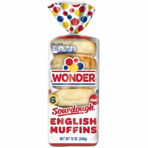 Wonder Sourdough English Muffins Perspective: front
