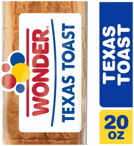 Wonder Bread Texas Toast, Thick Sliced White Bread, 20 oz Loaf Perspective: front