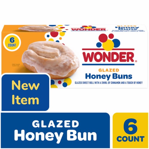 Wonder Glazed Honey Buns Perspective: front