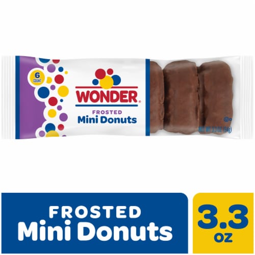 Wonder® Chocolate Frosted Mini Donuts Perspective: front