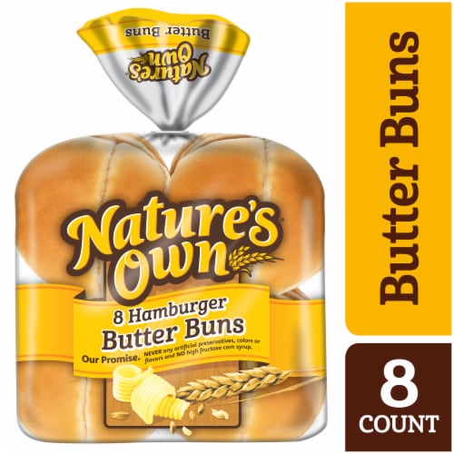 Nature’s Own Hamburger Butter Buns Soft White Bread Hamburger Buns