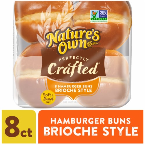 Nature’s Own Perfectly Crafted Brioche Style Hamburger Buns Non-GMO Sandwich Buns