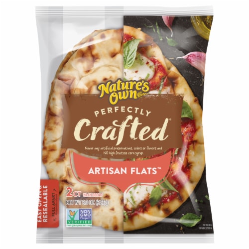 Natures Own® Perfectly Crafted® Artisan Flats™ Naan Bread Perspective: front