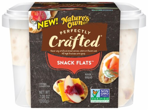 Nature's Own® Perfectly Crafted® Snack Flats™ Naan Bread Perspective: front