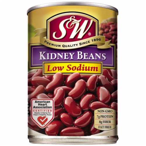 S&W® Low Sodium Premium Kidney Beans Perspective: front