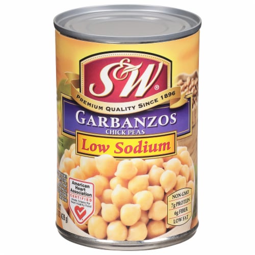 S&W Reduced Sodium Premium Garbanzo Beans Perspective: front