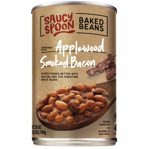 Saucy Spoon™ Applewood Smoked Bacon Baked Beans Perspective: front