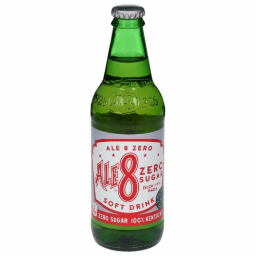 Ale-8-One Zero Sugar Soda bottle Perspective: front