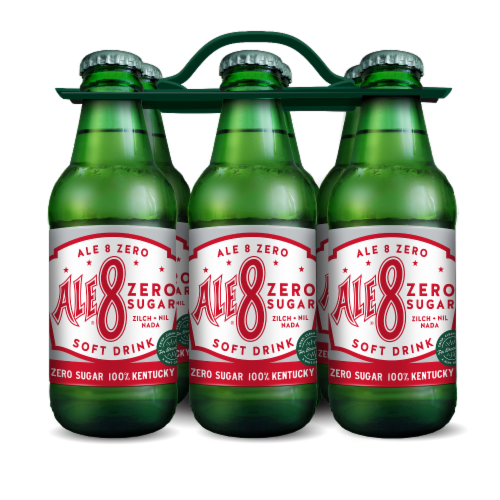 Ale-8-One® Zero Sugar Soda Bottles Perspective: front