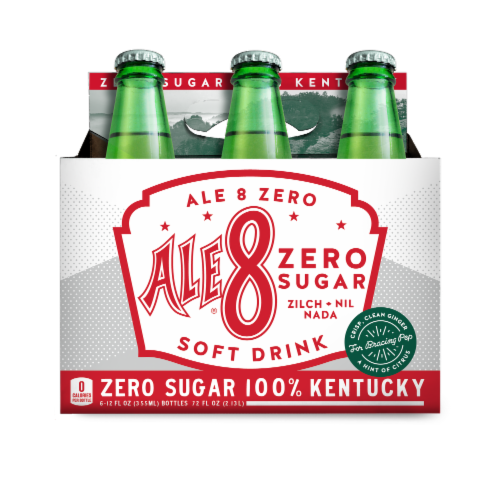 Diet Ale-8-One® Zero Sugar Soda Bottles Perspective: front
