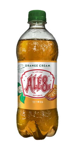 Ale-8-One® Orange Cream Soda Bottle Perspective: front