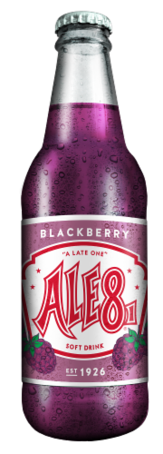 Ale-8 Blackberry Soft Drink Perspective: front