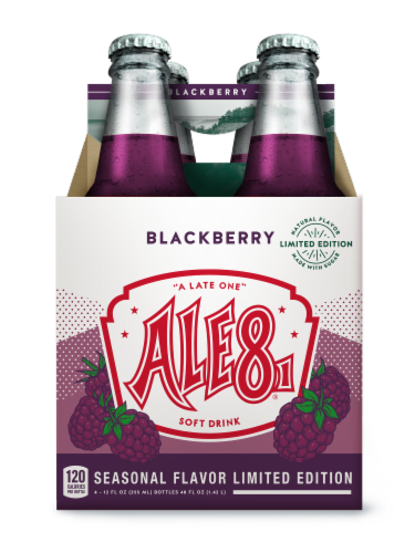 Ale 8® Blackberry Soda Perspective: front