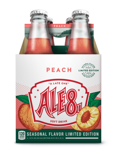 Ale-8-One® Peach Soft Drink Perspective: front