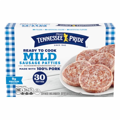 Odom's Tennessee Pride Mild Sausage Patties Perspective: front