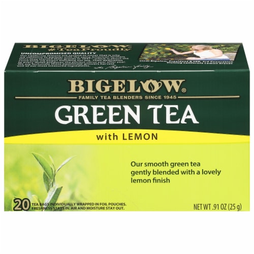 Bigelow® Green Tea with Lemon Tea Bags Perspective: front