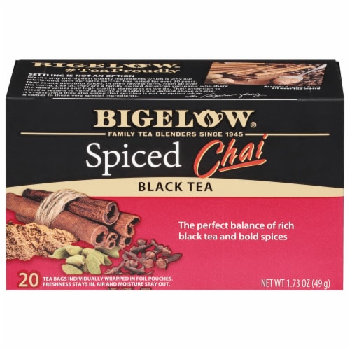 Bigelow Spiced Chai Black Tea Bags Perspective: front