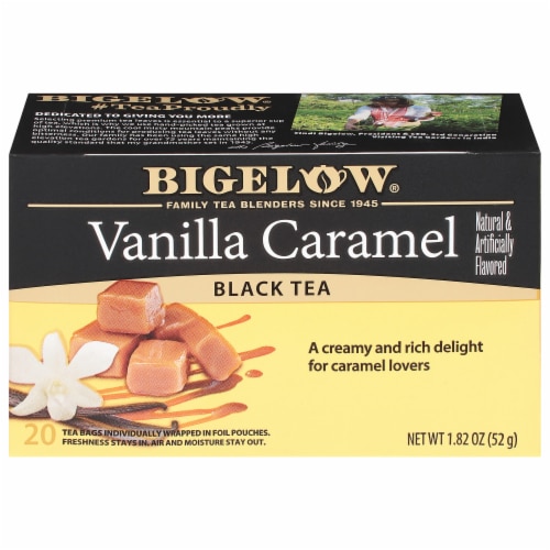 Bigelow Vanilla Caramel Black Tea Bags Perspective: front