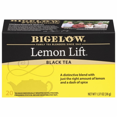 Bigelow® Lemon Lift Black Tea Bags Perspective: front