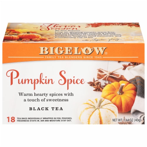 Bigelow® Pumpkin Spice Black Tea Perspective: front