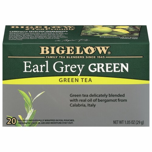 Bigelow Earl Grey Green Tea Perspective: front