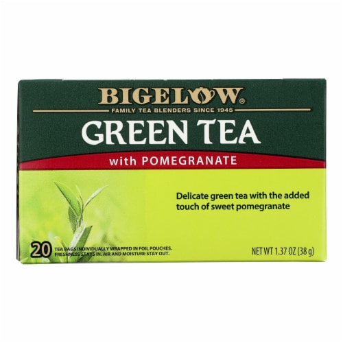 Bigelow® Green Tea with Pomegranate Tea Bags Perspective: front