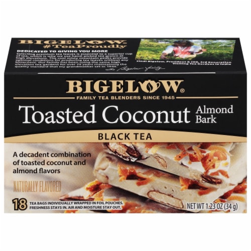 Bigelow Toasted Coconut Almond Bark Black Tea Perspective: front