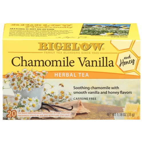 Bigelow Chamomile Vanilla and Honey Herbal Tea Perspective: front