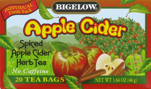 Bigelow Spiced Apple Cider Herb Tea Perspective: front