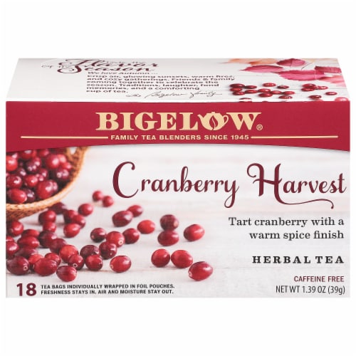 Bigelow® Caffeine Free Cranberry Harvest Herbal Tea Perspective: front