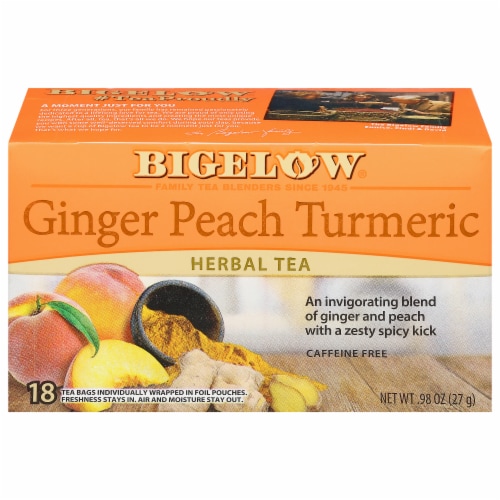 Bigelow® Ginger Peach Turmeric Herbal Tea Bags