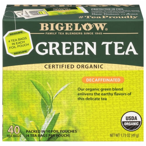 Bigelow® Organic Decaffeinated Green Tea Bags Perspective: front