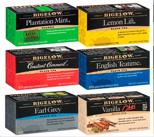 Bigelow Black Teas Mixed Case Perspective: front