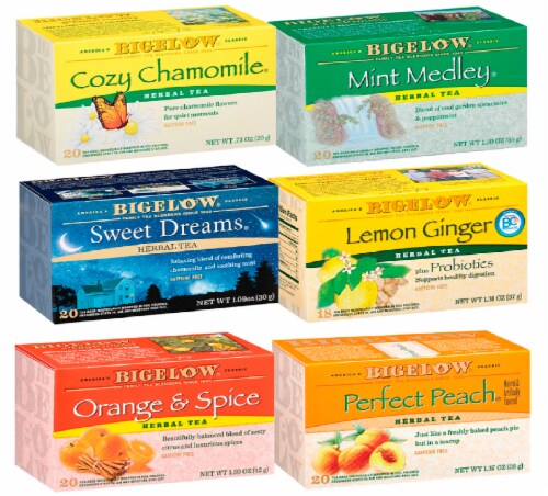Bigelow Herbal Tea Mixed Case Perspective: front