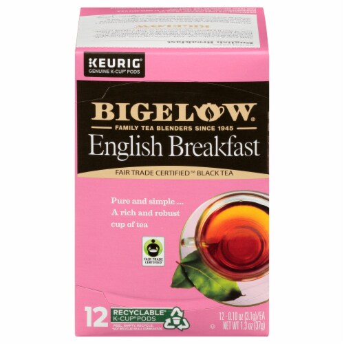 Bigelow English Breakfast Black Tea Pods Perspective: front