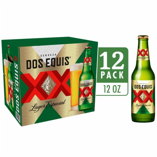 Dos Equis Mexican Lager Beer, 12 Pack, 12 fl oz Bottles Perspective: front