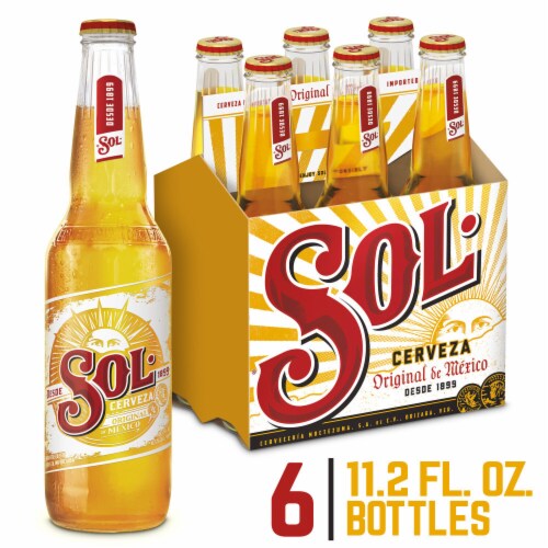 Sol Cerveza Mexican Import Lager Beer Perspective: front