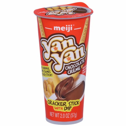 Meiji® Yan Yan Cracker Sticks with Chocolate Dip Perspective: front
