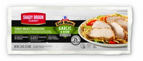 Shady Brook Farms® McCormick® Grill Mates® Garlic & Herb Seasoning Turkey Breast Tenderloins Perspective: front