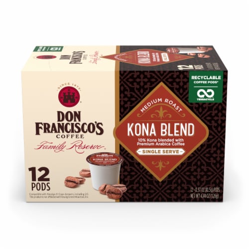 Don Francisco's® Coffee Family Reserve Kona Blend Medium Roast Coffee Pods Perspective: front