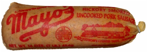 Mayo's Hickory Smoked Pork Sausage Roll Perspective: front