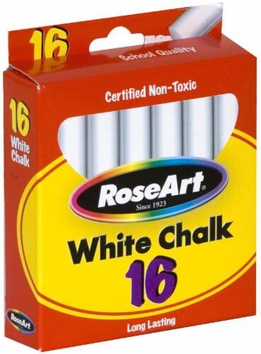 Rose Art Chalk - 16 Pack - White Perspective: front